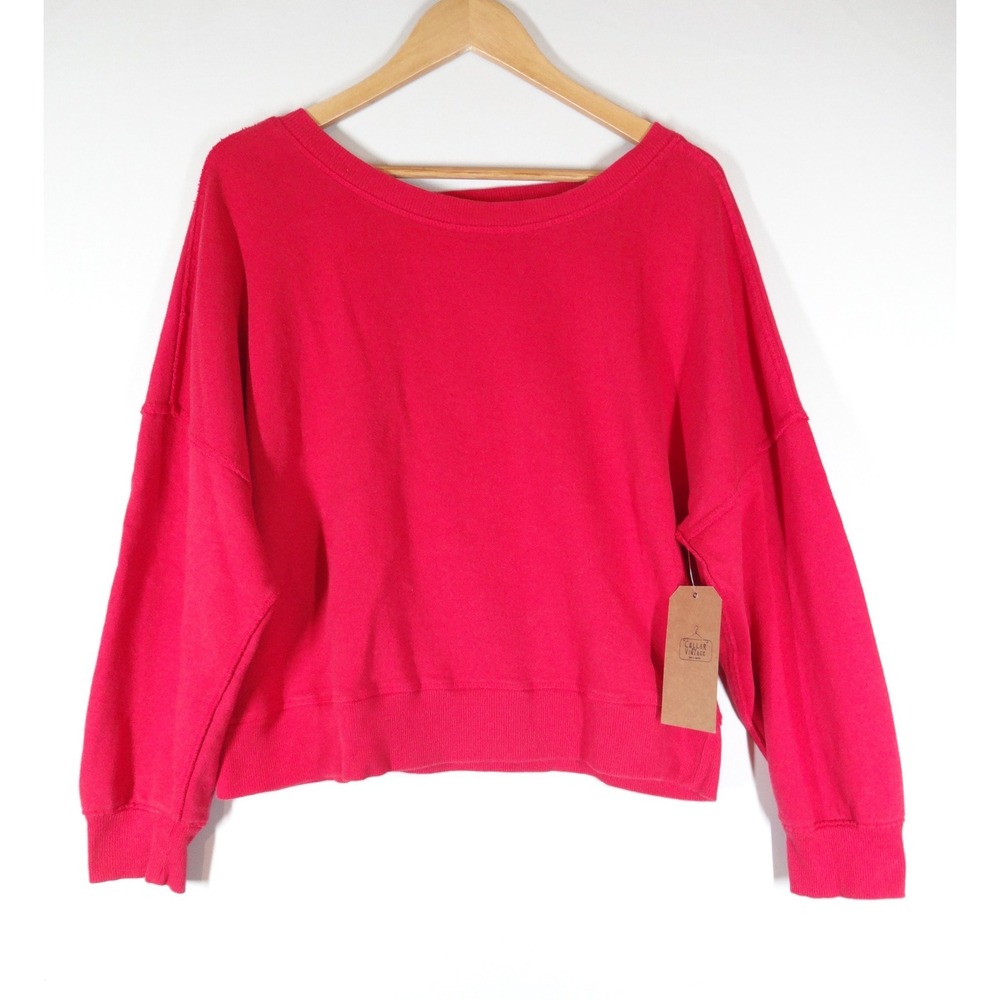 The Sweatshirt Project V-Neck Pullover Womens XL Red 80s Style Retro Loungewear